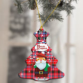 Aberdeen District Tartan Christmas Ceramic Ornament - Santa Style