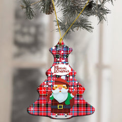 Aberdeen District Tartan Christmas Ceramic Ornament - Santa Style