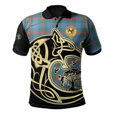 Agnew Ancient Tartan Polo Shirt Viking Wolf