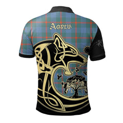 Agnew Ancient Tartan Polo Shirt Viking Wolf