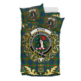 Aiton Tartan Crest Bedding Set - Golden Thistle Style