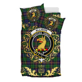 Allison (MacGregor-Hastie) Tartan Crest Bedding Set - Golden Thistle Style