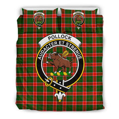 Pollock Family Tartan Crest Bedding Set