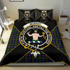 Murray (of Atholl) Tartan Crest Bedding Set - Luxury Style