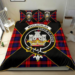 MacLachlan Tartan Crest Bedding Set - Luxury Style