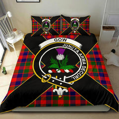 Gow (of Skeoch) Tartan Crest Bedding Set - Luxury Style