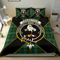 Cranstoun Tartan Crest Bedding Set - Luxury Style