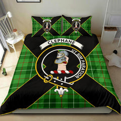 Clephane (or Clephan) Tartan Crest Bedding Set - Luxury Style