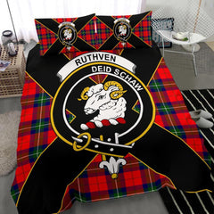 Ruthven Tartan Crest Bedding Set - Luxury Style
