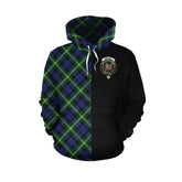 Baillie Modern Tartan Hoodie Half of Me - Cross Style