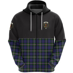 Baird Modern Clan Half Of Tartan Zipper Hoodie