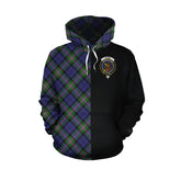Baird Modern Tartan Hoodie Half of Me - Cross Style