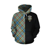 Balfour Blue Tartan Hoodie Half of Me - Cross Style