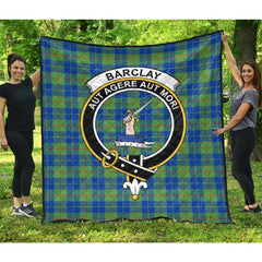 Barclay Hunting Ancient Tartan Crest Quilt