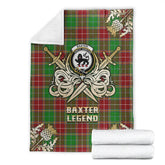 Baxter Modern Tartan Gold Courage Symbol Blanket