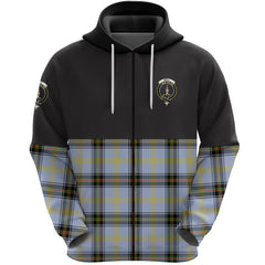 Bell of the Borders Clan Half Of Tartan Zipper Hoodie