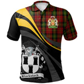 Blackstock Red Dress Tartan Polo Shirt - Royal Coat Of Arms Style