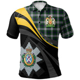Blackwatch Dress (Symmetrical) Tartan Polo Shirt - Royal Coat Of Arms Style
