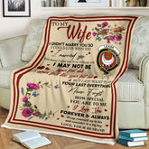Scots Print Blanket - Leask Tartan Crest Blanket To My Wife Style, Gift From Scottish Husband