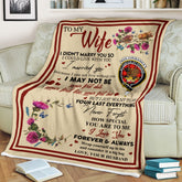 Scots Print Blanket - Marjoribanks Tartan Crest Blanket To My Wife Style, Gift From Scottish Husband