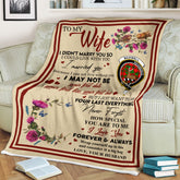 Scots Print Blanket - Maxwell Tartan Crest Blanket To My Wife Style, Gift From Scottish Husband