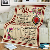 Scots Print Blanket - Stewart (Stuart) of Bute Tartan Crest Blanket To My Wife Style, Gift From Scottish Husband