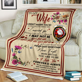 Scots Print Blanket - Wemyss Tartan Crest Blanket To My Wife Style, Gift From Scottish Husband
