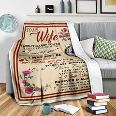 Scots Print Blanket - Hannay Tartan Crest Blanket To My Wife Style, Gift From Scottish Husband