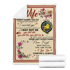 Scots Print Blanket - Campbell Argyll Ancient Tartan Crest Blanket To My Wife Style, Gift From Scottish Husband