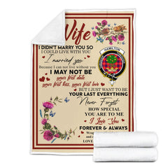 Scots Print Blanket - Hamilton Tartan Crest Blanket To My Wife Style, Gift From Scottish Husband