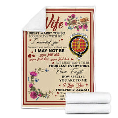 Scots Print Blanket - Scrymgeour Tartan Crest Blanket To My Wife Style, Gift From Scottish Husband