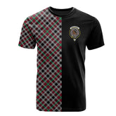 Borthwick Ancient Tartan T-Shirt Half of Me - Cross Style
