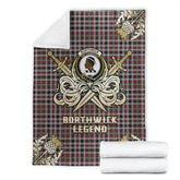 Borthwick Ancient Tartan Gold Courage Symbol Blanket