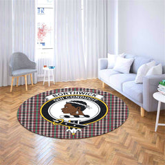 Borthwick Dress Ancient Tartan Crest Round Rug