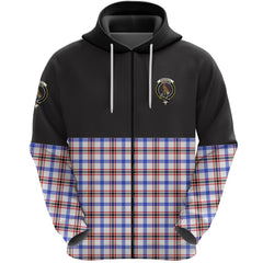Boswell Modern Clan Half Of Tartan Zipper Hoodie