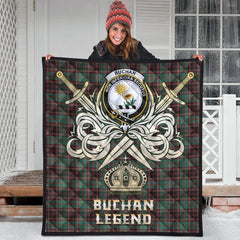 Buchan Ancient Tartan Crest Legend Gold Royal Premium Quilt