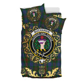 Buchanan Hunting Tartan Crest Bedding Set - Golden Thistle Style