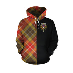 Buchanan Old Set Weathered Tartan Hoodie Half of Me - Cross Style