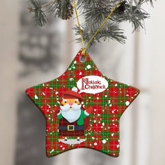 Burnett Ancient Tartan Christmas Ceramic Ornament - Santa Style