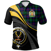 Calder Modern Tartan Polo Shirt - Royal Coat Of Arms Style