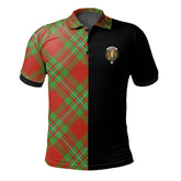 Callander Modern Tartan Polo Shirt Half of Me - Cross Style