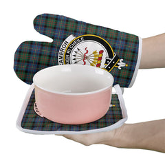 Cameron Of Erracht Ancient Tartan Crest Oven Mitt And Pot Holder (2 Oven Mitts + 1 Pot Holder)