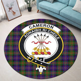 Cameron of Erracht Modern Tartan Crest Round Rug