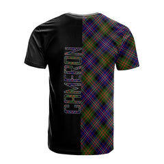 Cameron of Erracht Modern Tartan T-Shirt Half of Me - Cross Style