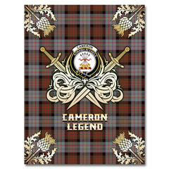Cameron of Erracht Weathered Tartan Gold Courage Symbol Blanket