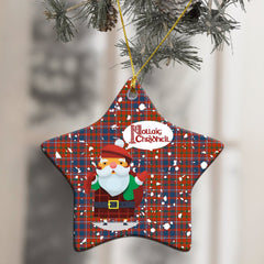 Cameron of Lochiel Ancient Tartan Christmas Ceramic Ornament - Santa Style