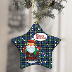 Campbell Argyll Ancient Tartan Christmas Ceramic Ornament - Santa Style