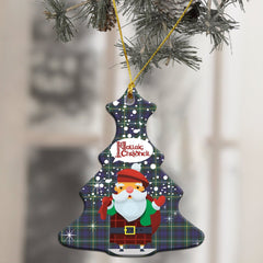 Campbell Argyll Modern Tartan Christmas Ceramic Ornament - Santa Style