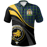 Campbell Argyll Ancient Tartan Polo Shirt - Royal Coat Of Arms Style