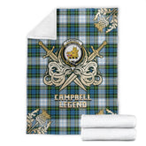 Campbell Dress Tartan Gold Courage Symbol Blanket